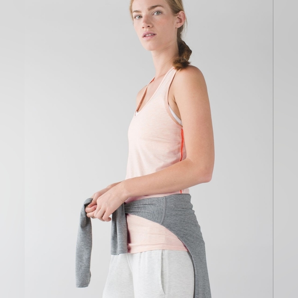 lululemon athletica Tops - Lululemon Women's Superb Tank Top Heathered Blush Quartz Size 4